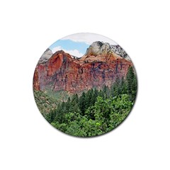 Upper Emerald Trail Rubber Round Coaster (4 Pack)  by trendistuff