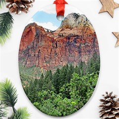 Upper Emerald Trail Oval Ornament (two Sides) by trendistuff