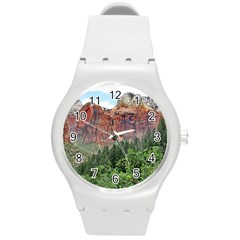 Upper Emerald Trail Round Plastic Sport Watch (m) by trendistuff