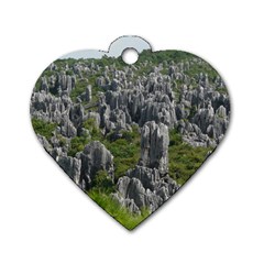 Stone Forest 1 Dog Tag Heart (one Side) by trendistuff