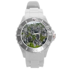 Stone Forest 1 Round Plastic Sport Watch (l) by trendistuff