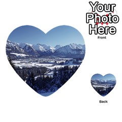 Snowy Mountains Multi-purpose Cards (heart)  by trendistuff