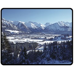 Snowy Mountains Fleece Blanket (medium)  by trendistuff