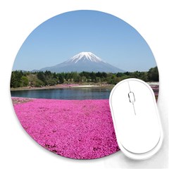 Shibazakura Round Mousepads by trendistuff