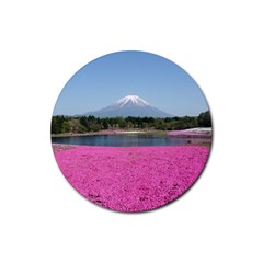 Shibazakura Rubber Coaster (round)  by trendistuff