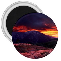 San Gabriel Mountain Sunset 3  Magnets by trendistuff