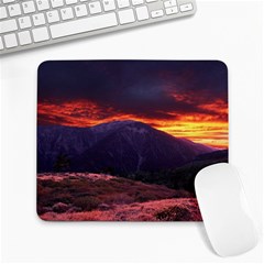 San Gabriel Mountain Sunset Large Mousepads by trendistuff