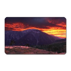 San Gabriel Mountain Sunset Magnet (rectangular) by trendistuff