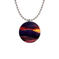 San Gabriel Mountain Sunset Button Necklaces by trendistuff