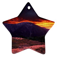 San Gabriel Mountain Sunset Star Ornament (two Sides)  by trendistuff