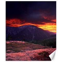 San Gabriel Mountain Sunset Canvas 20  X 24  