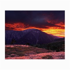 San Gabriel Mountain Sunset Small Glasses Cloth (2-side) by trendistuff