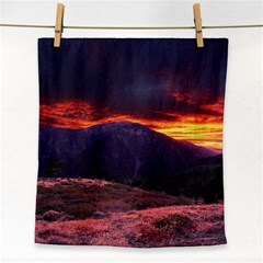 San Gabriel Mountain Sunset Face Towel by trendistuff