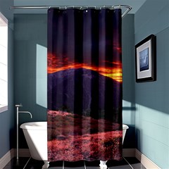 San Gabriel Mountain Sunset Shower Curtain 36  X 72  (stall)  by trendistuff