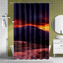 San Gabriel Mountain Sunset Shower Curtain 48  X 72  (small) 