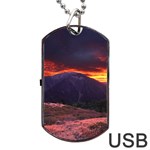 SAN GABRIEL MOUNTAIN SUNSET Dog Tag USB Flash (Two Sides)  Front