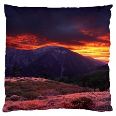 San Gabriel Mountain Sunset Large Cushion Cases (one Side)  by trendistuff