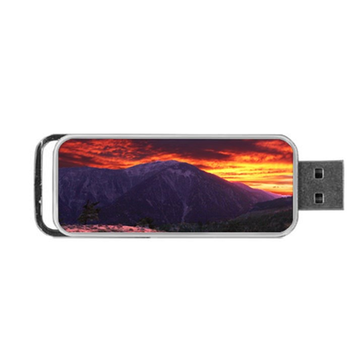 SAN GABRIEL MOUNTAIN SUNSET Portable USB Flash (Two Sides)