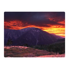 San Gabriel Mountain Sunset Double Sided Flano Blanket (mini) 