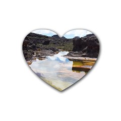 Mount Roraima 1 Rubber Coaster (heart)  by trendistuff