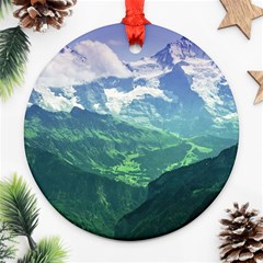 Laghi Di Fusine Round Ornament (two Sides)  by trendistuff