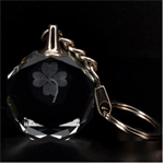 LAGHI DI FUSINE Clover 3D Engraving Circle Key Chain