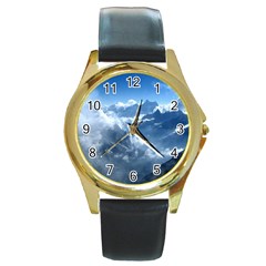 KANGCHENJUNGA Round Gold Metal Watches