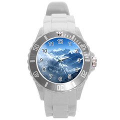 Kangchenjunga Round Plastic Sport Watch (l) by trendistuff