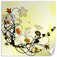 Wonderful Flowers With Leaves On Soft Background Canvas 20  X 20   by FantasyWorld7