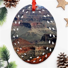 Grand Canyon 2 Oval Filigree Ornament (2-side)  by trendistuff