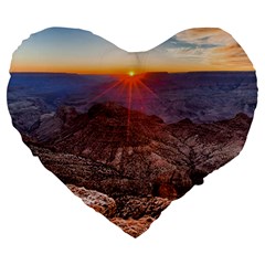 Grand Canyon 1 Large 19  Premium Heart Shape Cushions