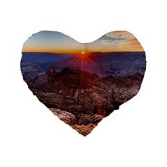 Grand Canyon 1 Standard 16  Premium Flano Heart Shape Cushions