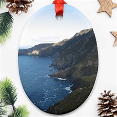 Croaghaun Cliffs Ornament (oval)  by trendistuff