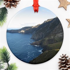 Croaghaun Cliffs Round Ornament (two Sides)  by trendistuff