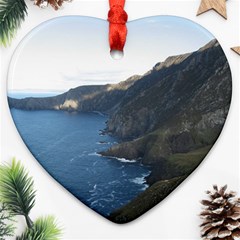 Croaghaun Cliffs Heart Ornament (2 Sides) by trendistuff