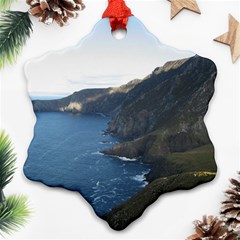 Croaghaun Cliffs Ornament (snowflake)  by trendistuff