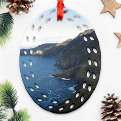 Croaghaun Cliffs Ornament (oval Filigree)  by trendistuff