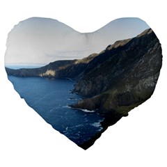 Croaghaun Cliffs Large 19  Premium Heart Shape Cushions