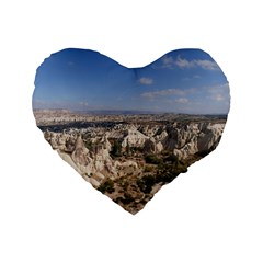 Cappadocia 3 Standard 16  Premium Flano Heart Shape Cushions