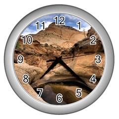 Capital Reefs Wall Clocks (silver)  by trendistuff