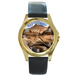 CAPITAL REEFS Round Gold Metal Watches