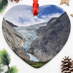 Briksdalsbreen Ornament (heart)  by trendistuff