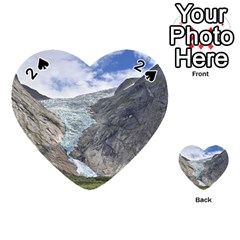 Briksdalsbreen Playing Cards 54 (heart)  by trendistuff