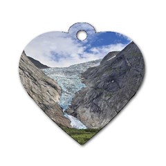 Briksdalsbreen Dog Tag Heart (two Sides) by trendistuff