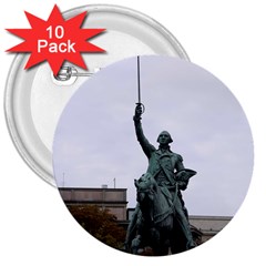 Washington Statue 3  Buttons (10 Pack)  by trendistuff