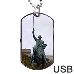 Washington Statue Dog Tag Usb Flash (one Side) by trendistuff