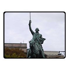 Washington Statue Double Sided Fleece Blanket (small)  by trendistuff