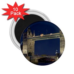 Tower Bridge 2 25  Magnets (10 Pack)  by trendistuff