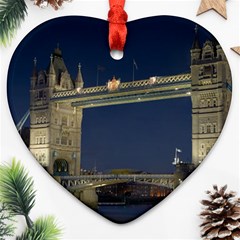 Tower Bridge Heart Ornament (2 Sides) by trendistuff