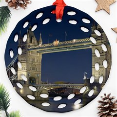 Tower Bridge Ornament (round Filigree)  by trendistuff